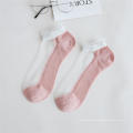 Custom Fashion Candy Color No Show Dozen White Cotton Simple Sport Socks Women Low Ankle